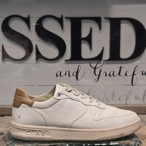 CLAE Malone Sneaker Off White Brown Mens Sz 11.5